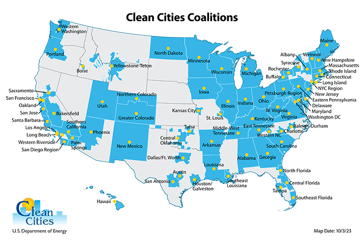 Clean Cities Coalitions Map
